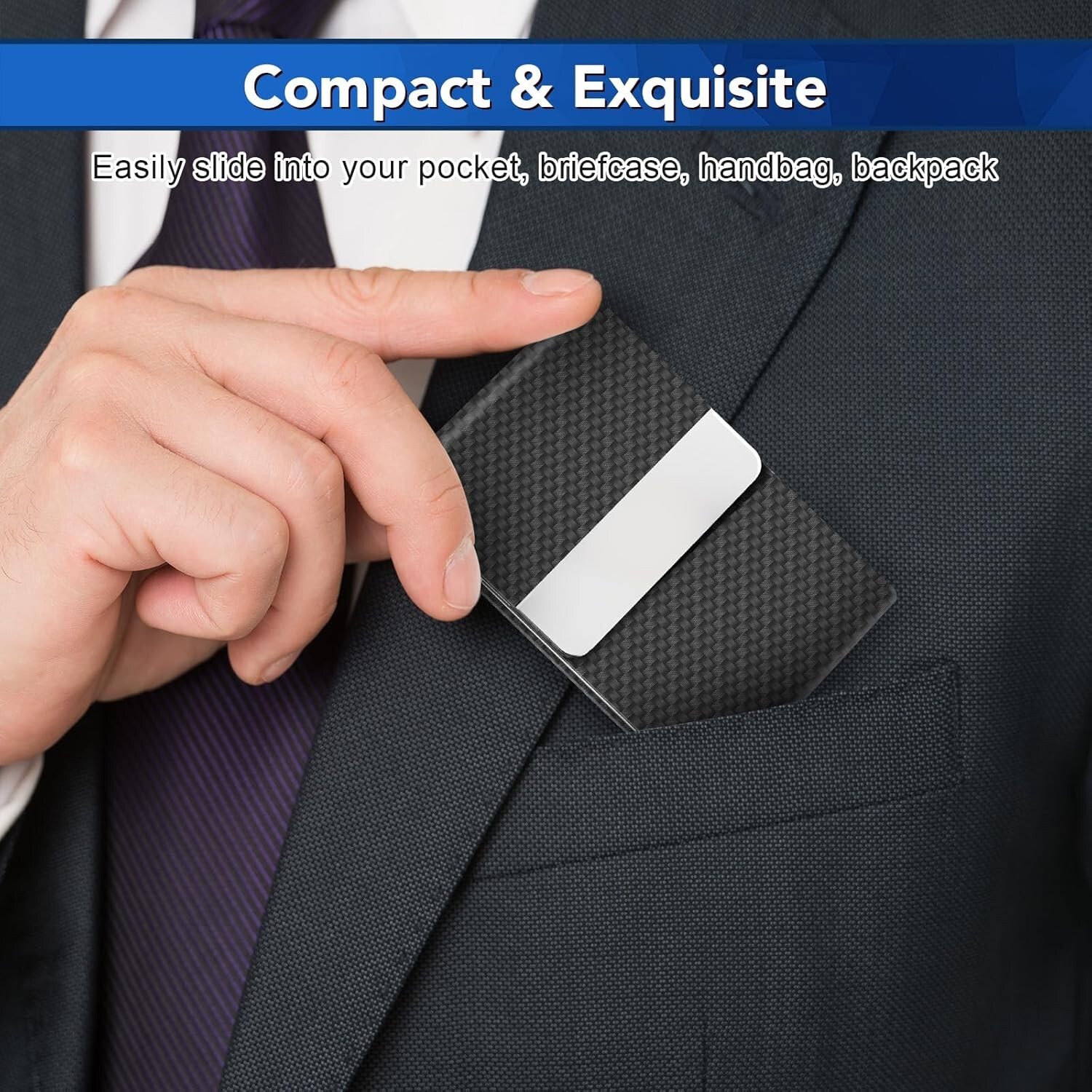 Professional Business Card Holder PU Leather Business Card Case Name Card Holder