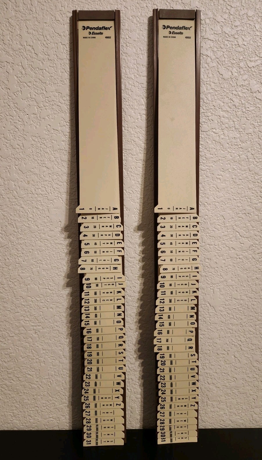 2 Vintage Pendaflex General Purpose Indexed Sorters Letter Size Plastic 40652