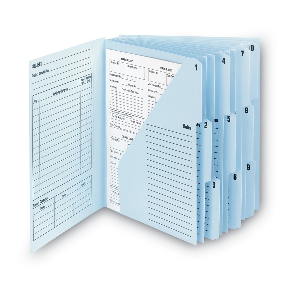 Smead 89200 Project Organizer w/Indexed Tabs – Letter/Lake Blue/Navy Blue New