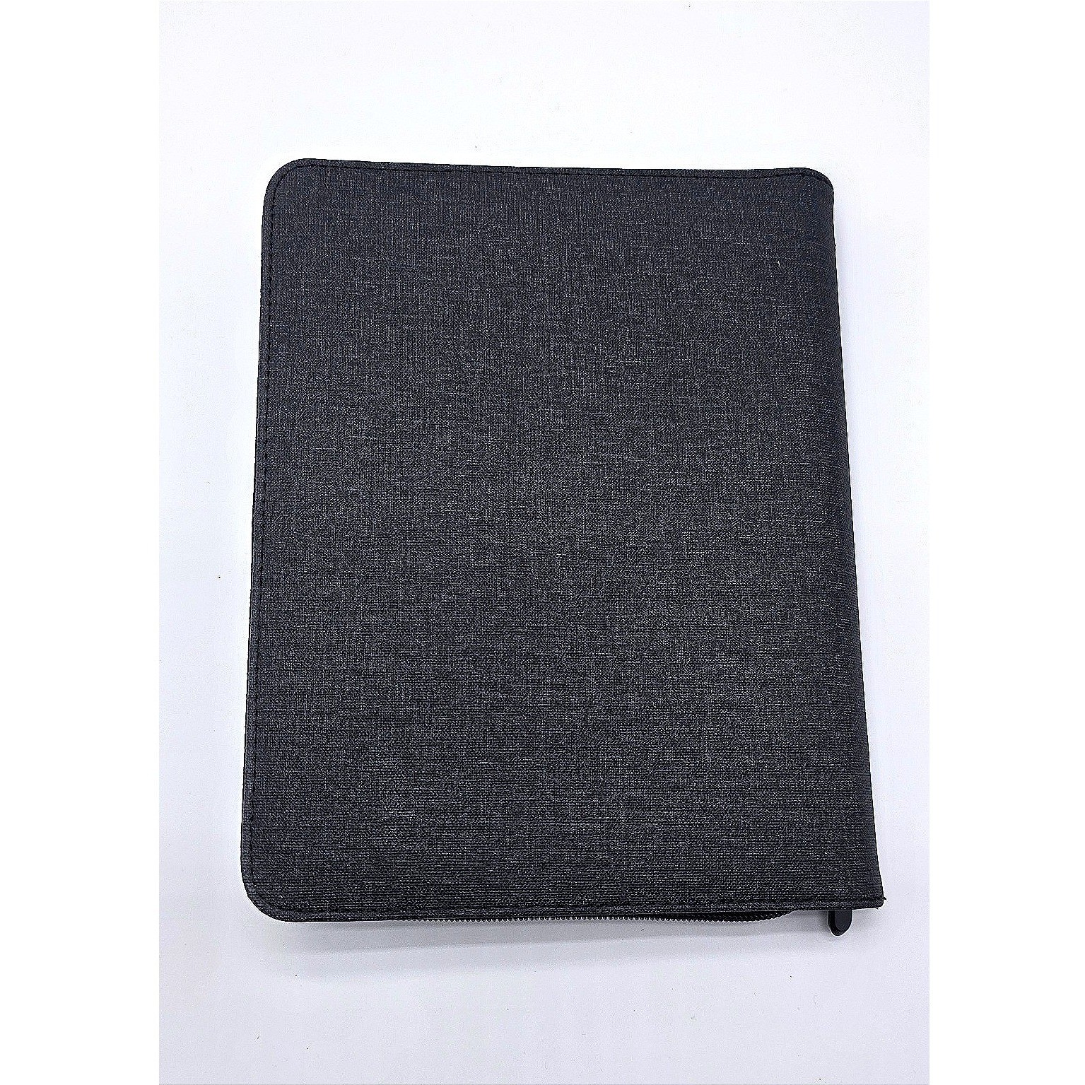 Graber Stockton Wireless Charging Refillable Journal Black Zippered Portfolio