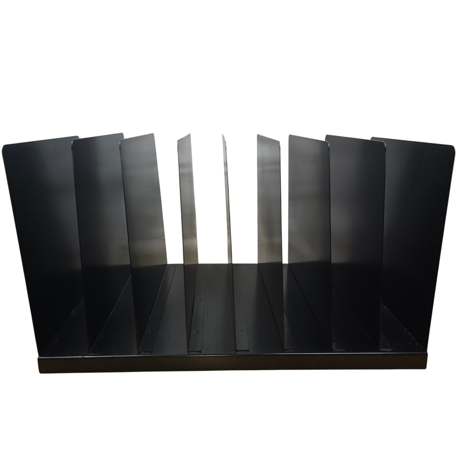 Heavy duty Lit-Ning Steelmaster 8 Slot File Organizer Holder Black 15x10x8