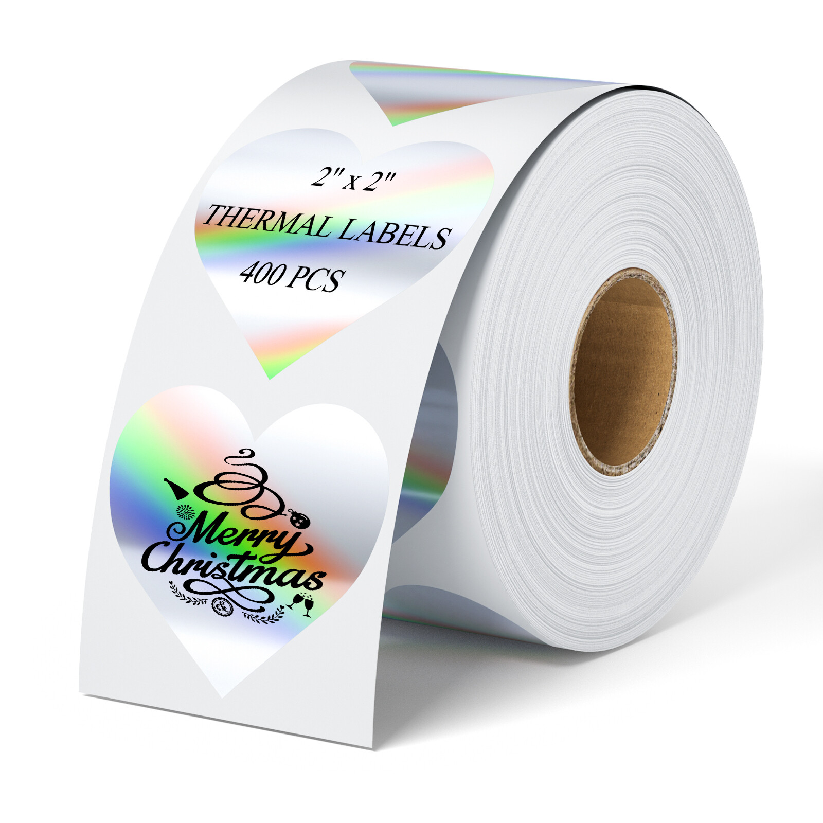 400/Roll 2” Holographic Circle Direct Thermal Stickers Labels for Rollo Zebra