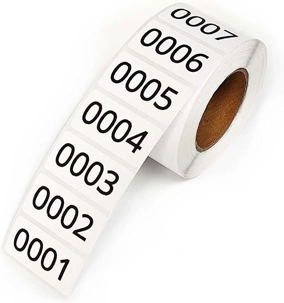 Inventory Labels – Consecutive Number Stickers 1-1000, Product Claiming, Moving