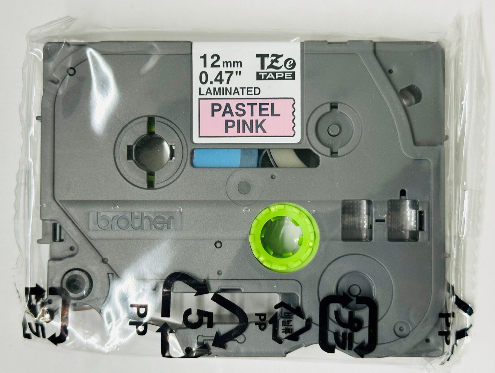 New Genuine Brother P-Touch TZe-MQE31 Black on Pastel Pink Tape Bag