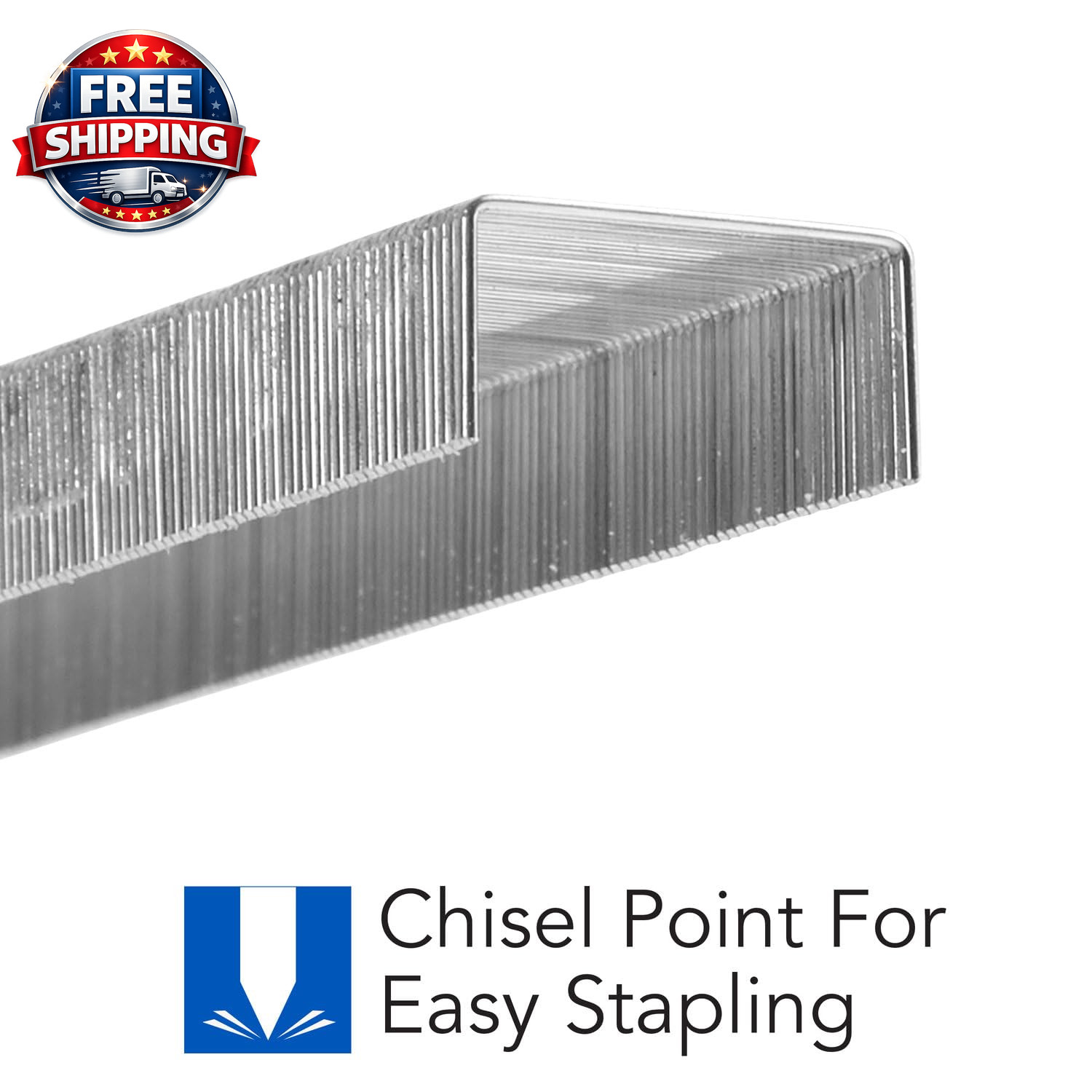 Staples, Standard, 1/4 Inches Length, 210/Strip, 5000/Box, 1 Box – No