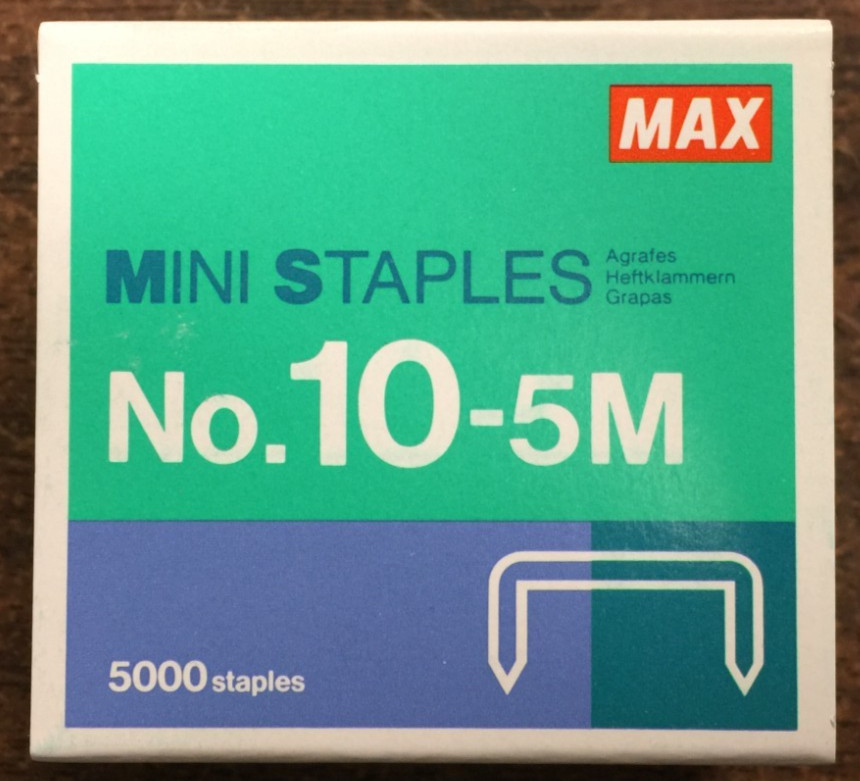 1 – 5000 Count Box of Max No 10-5M Staples for HD-10FL Mini Stapler