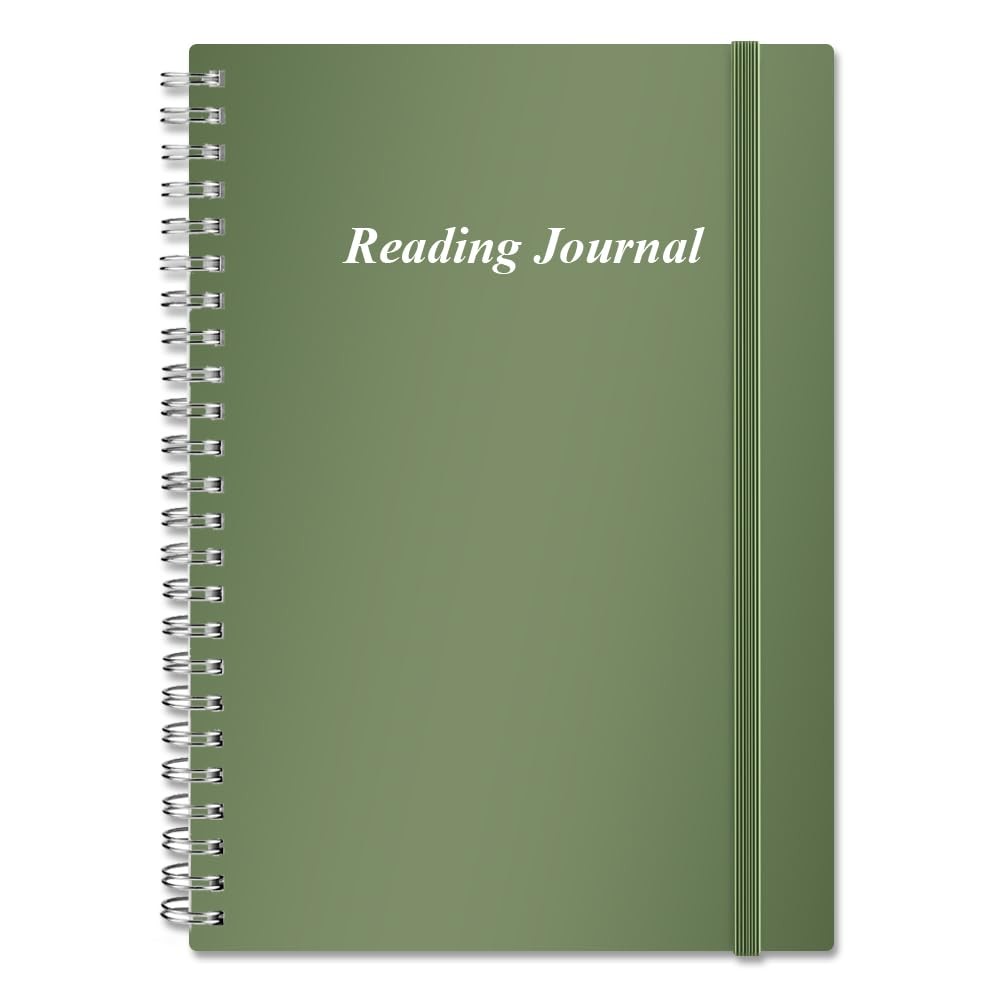 Reading Journal Reading Log 72 Book Reviews Back Pocket 5.8×8.3 Inch Cyan