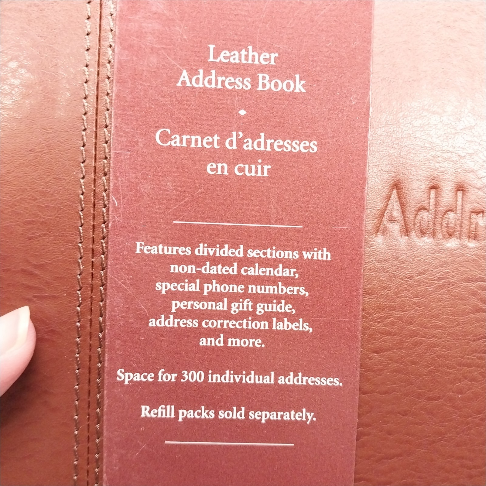 Brown Bonded Leather Address Book 6-Ring Binder Non-Dated Calendar Hallmark