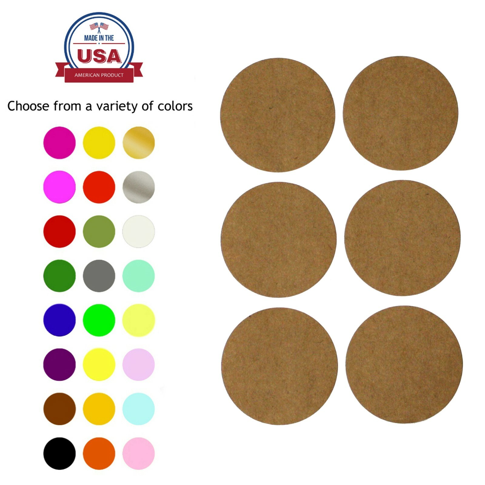 Round 2 Inch Stickers 50mm Color Coding Dot Labels Jars Storage Identification