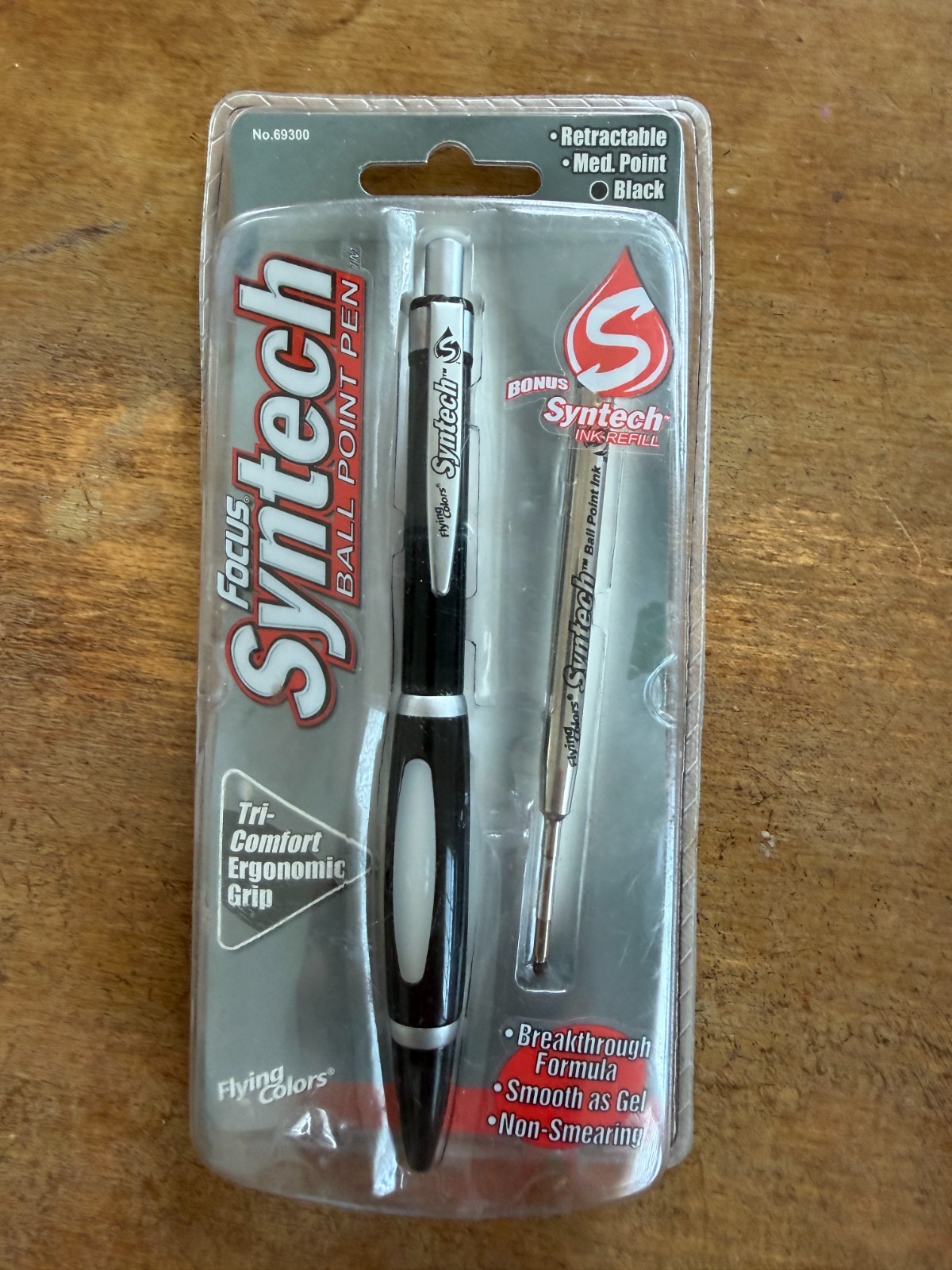 Focus Syntech Ball Point Pen Black Tri Ergonomic Grip 69300 2004 Jakks – Sealed