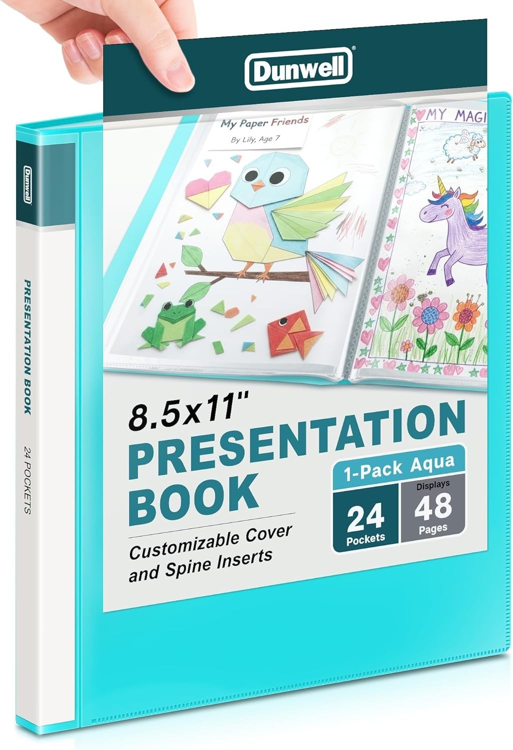 Presentation Binder 24-Pocket, Displays 48 Pages, 8.5×11 Portfolio Binder wit…