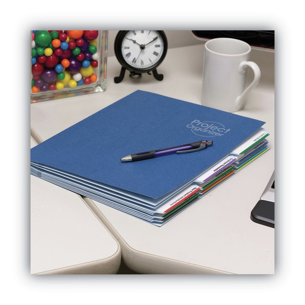 Smead 89200 Project Organizer w/Indexed Tabs – Letter/Lake Blue/Navy Blue New