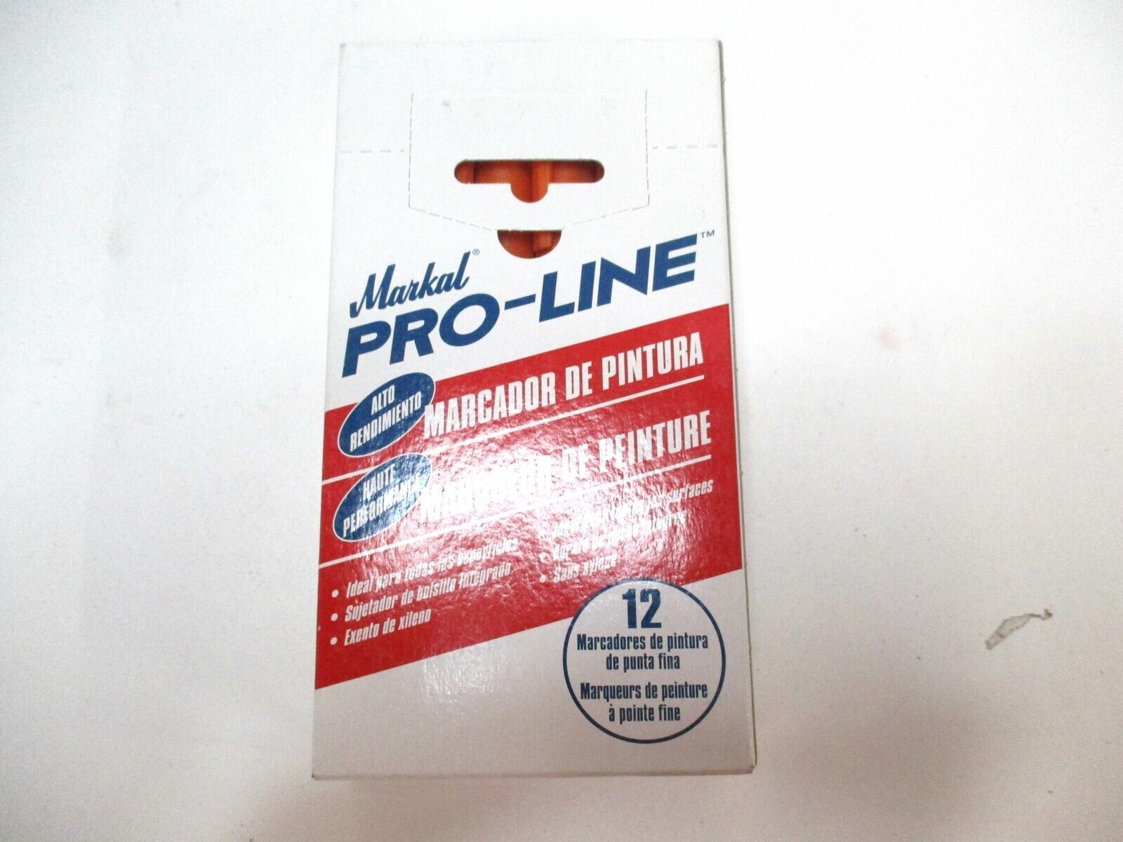 Markal (96877) Orange ProLine Fine 1/16″ Bullet Tip Liquid Paint Marker – 12 QTY