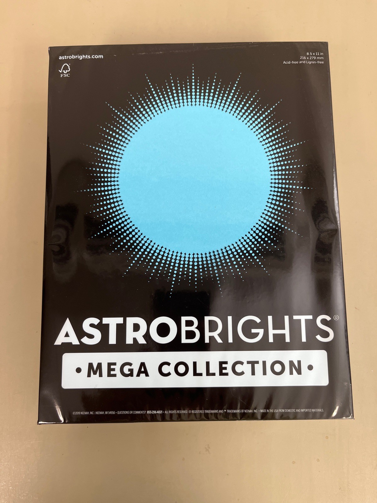 astrobrights Bright Blue Cardstock 65Lb 8.5×11 320 Sheets New