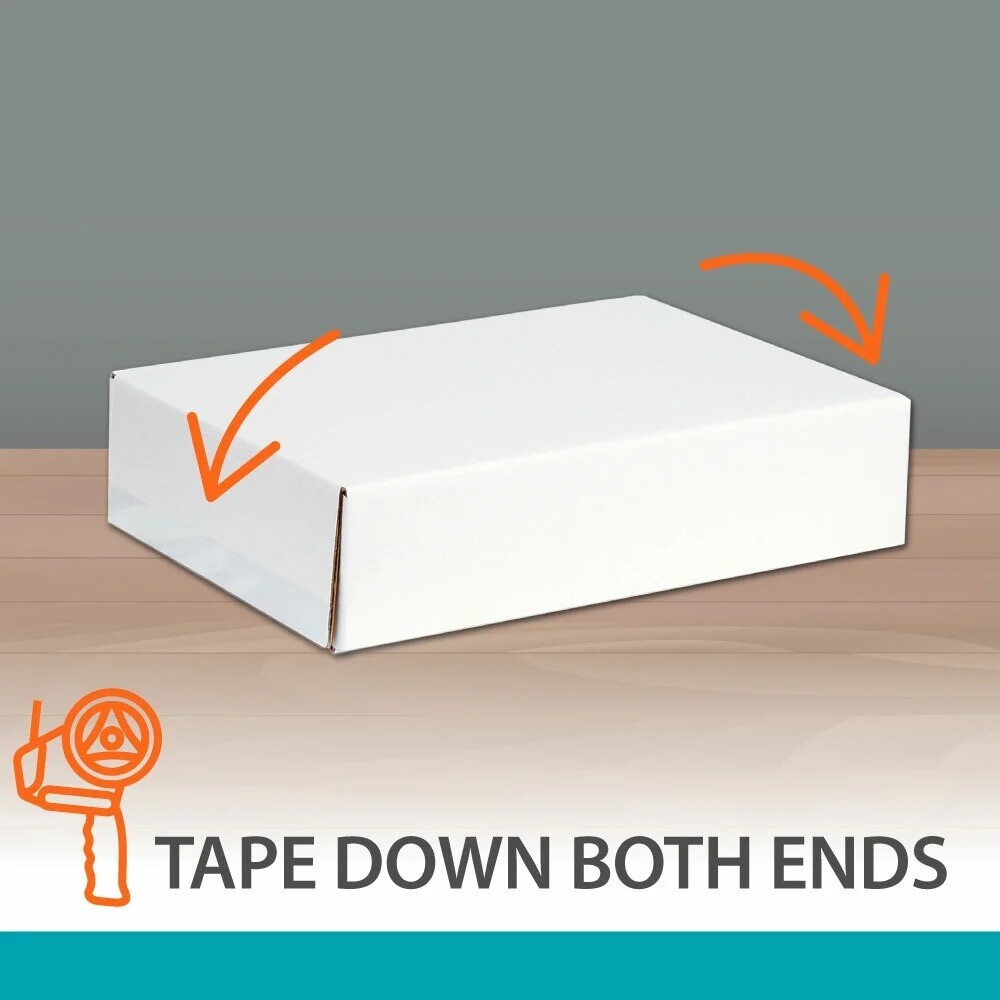 Tuck-Top Shipping Boxes, 9 in. L x 6 in. W x 4 in. H, White, 30-Count Case