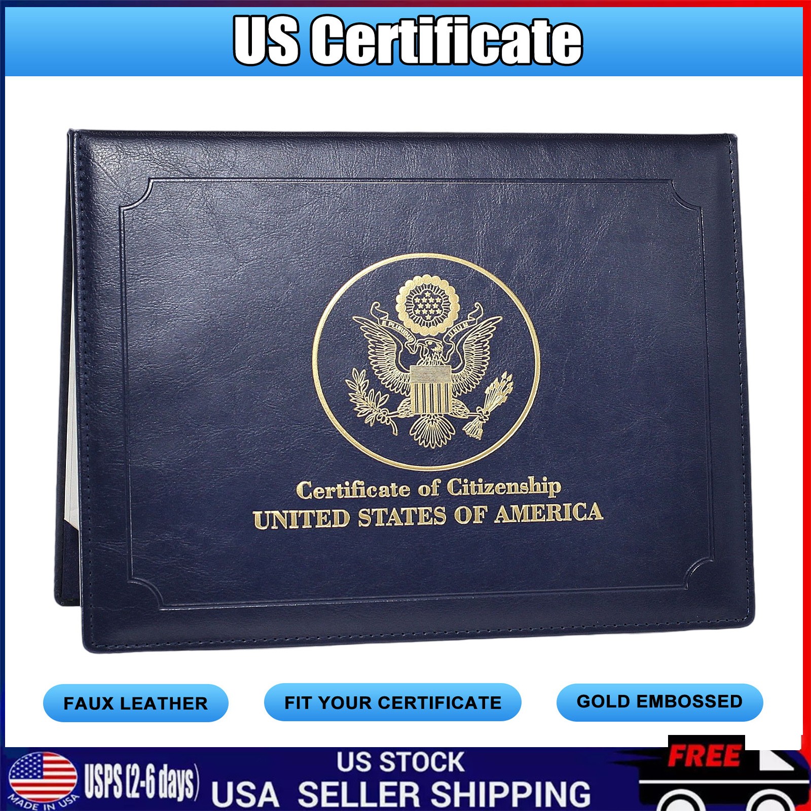 Padded Citizenship Certificate Holder – Secure Storage and Professional Display