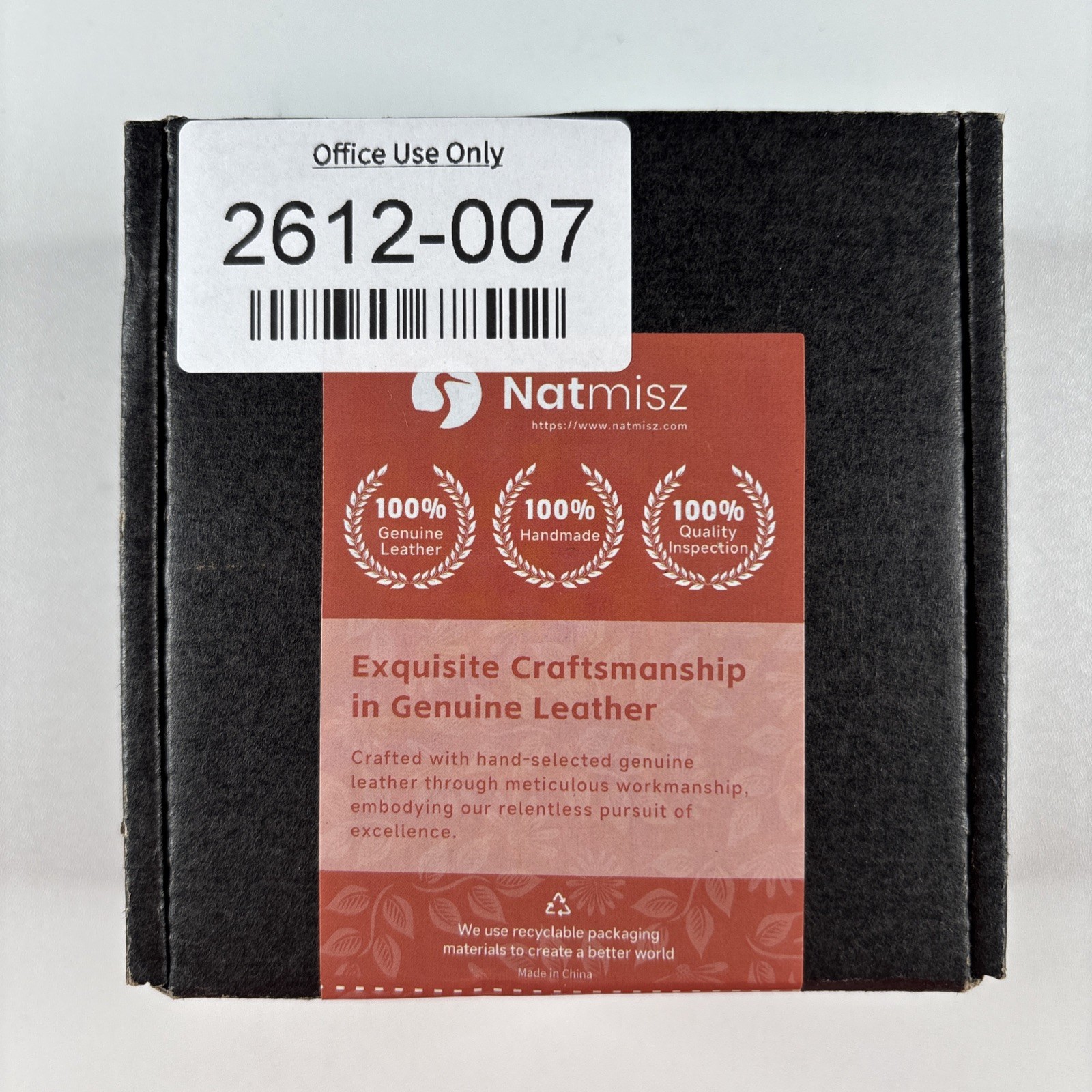 Natmisz Password Book A9 Size Leather Binder 50 Pages Password Organizer