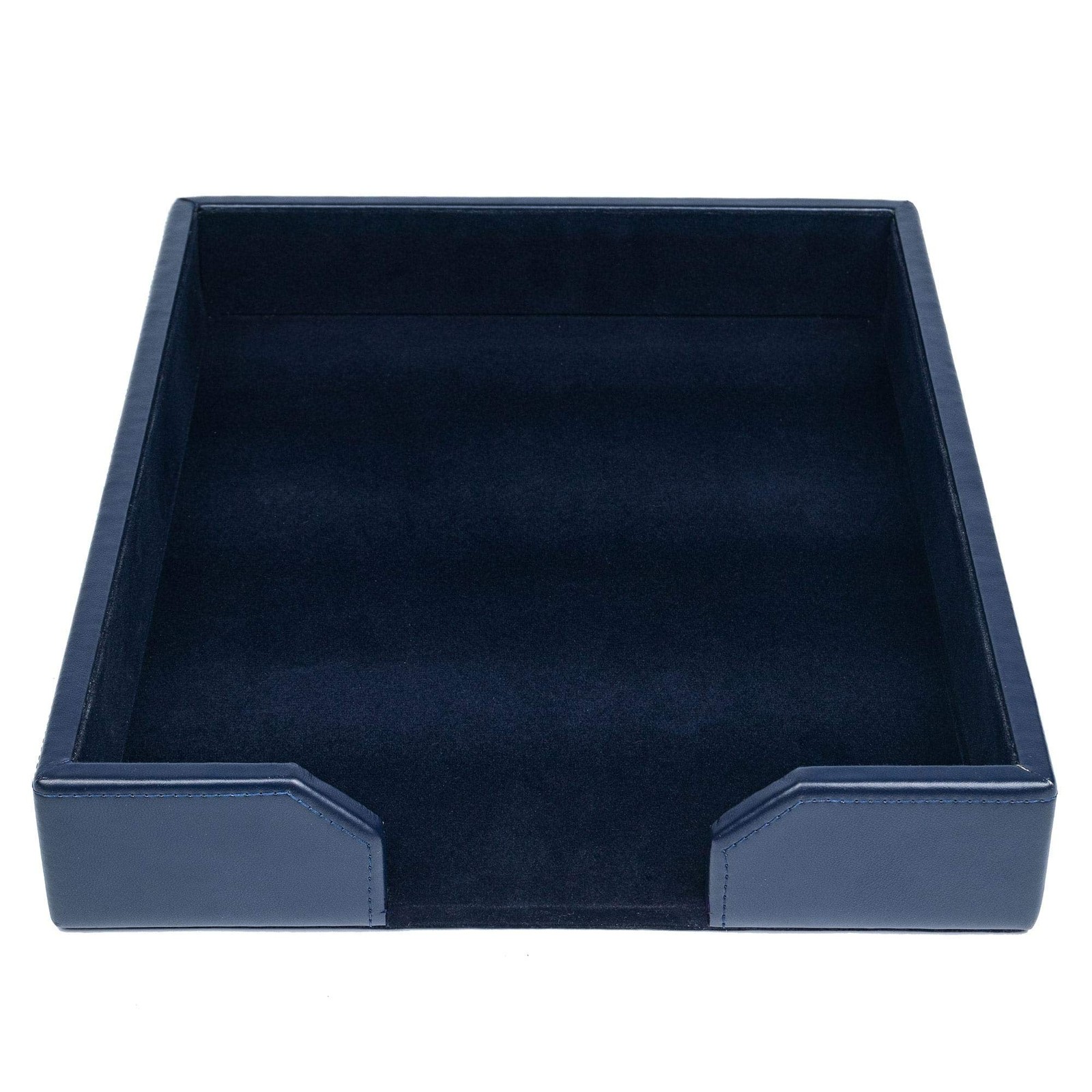 Bonded Leather Desktop Letter Tray – Luxury Letter Holder & Paper Organizer f…