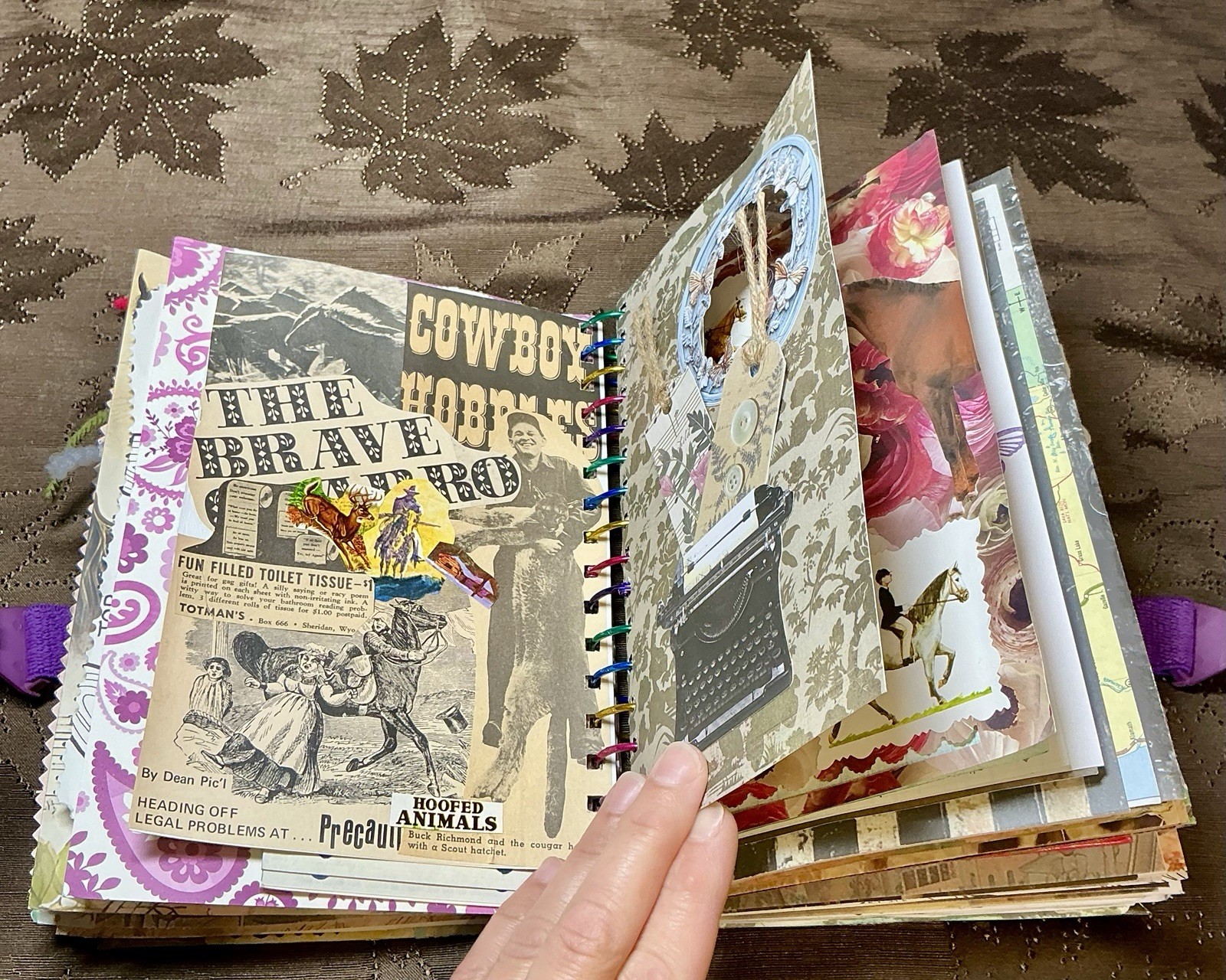 Junk Journal Handmade Chunky Horse Theme Vintage & New Packed W/ Extras