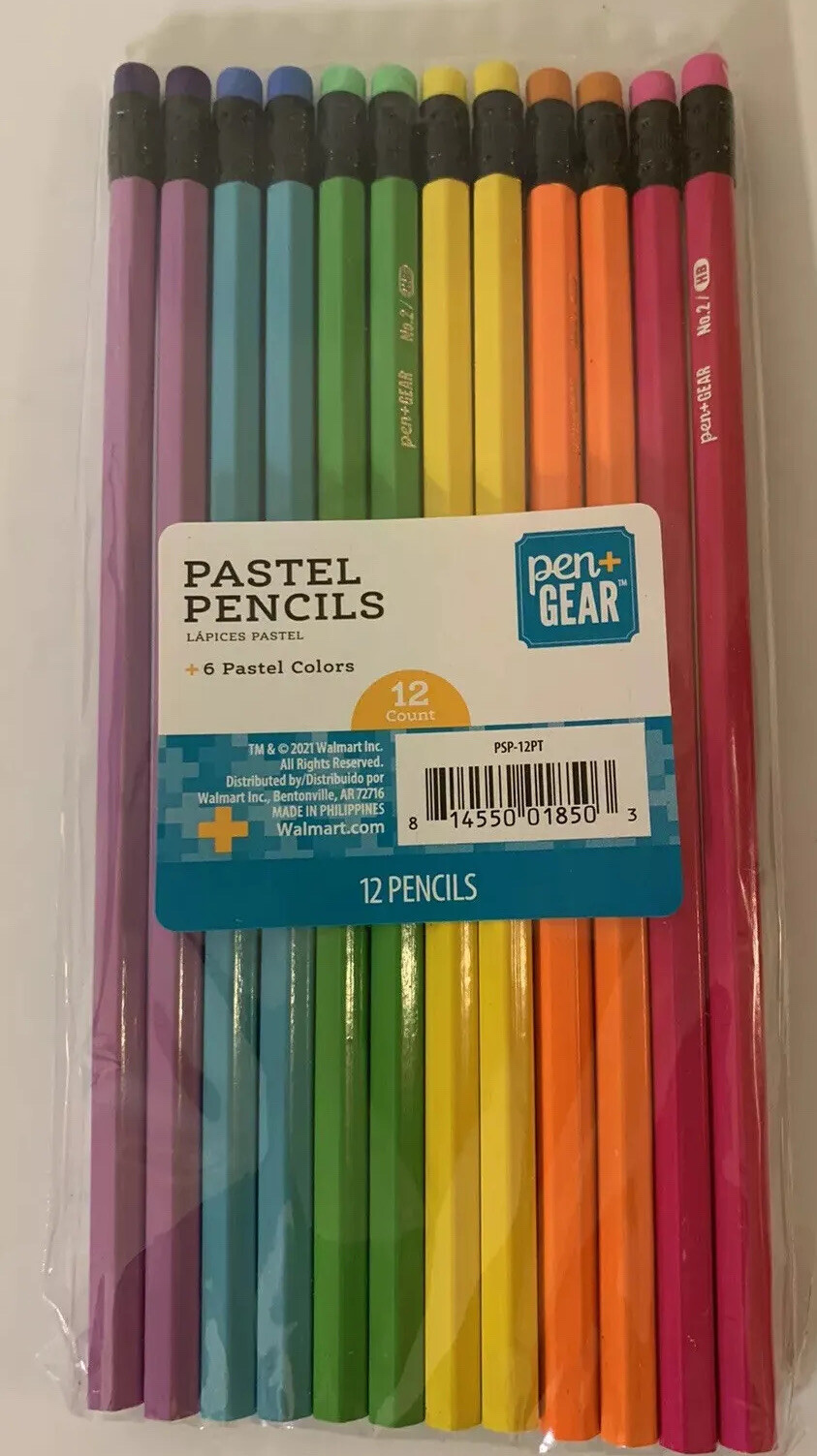 New Pen + Gear Pastel #2 Pencils 12 Per Pack