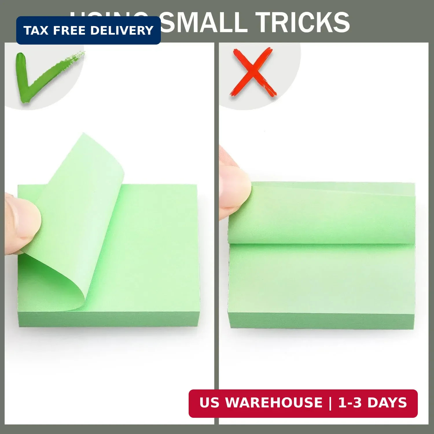 20 Pads Post It Notes 10 Colors 1.5 x 2 Inches Small Post It Notes 100 Sheets