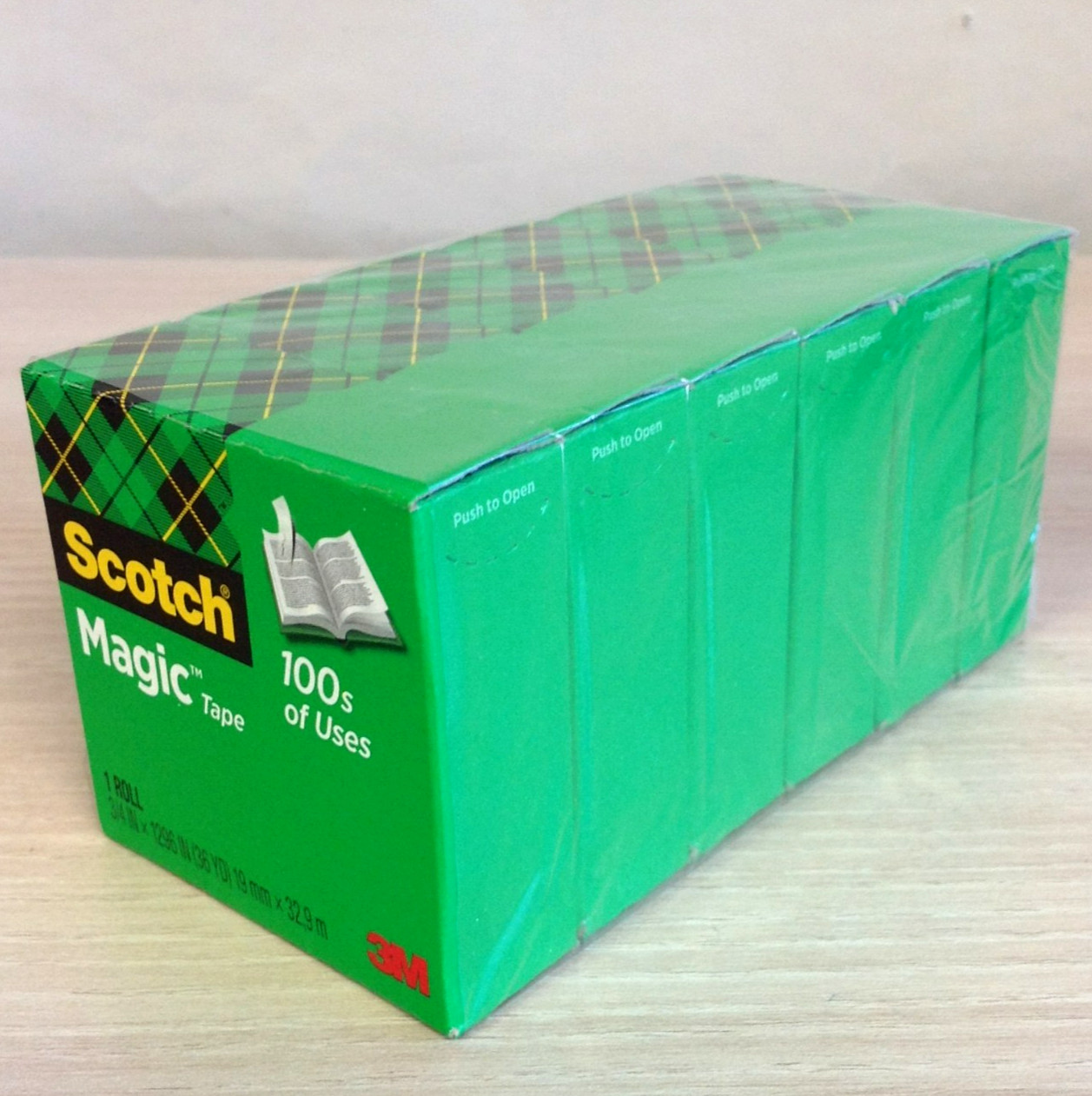 Lot of 6 Scotch Magic Tape Refills 3/4″ x 1296 1″ Core Clear Invisible MMM81034