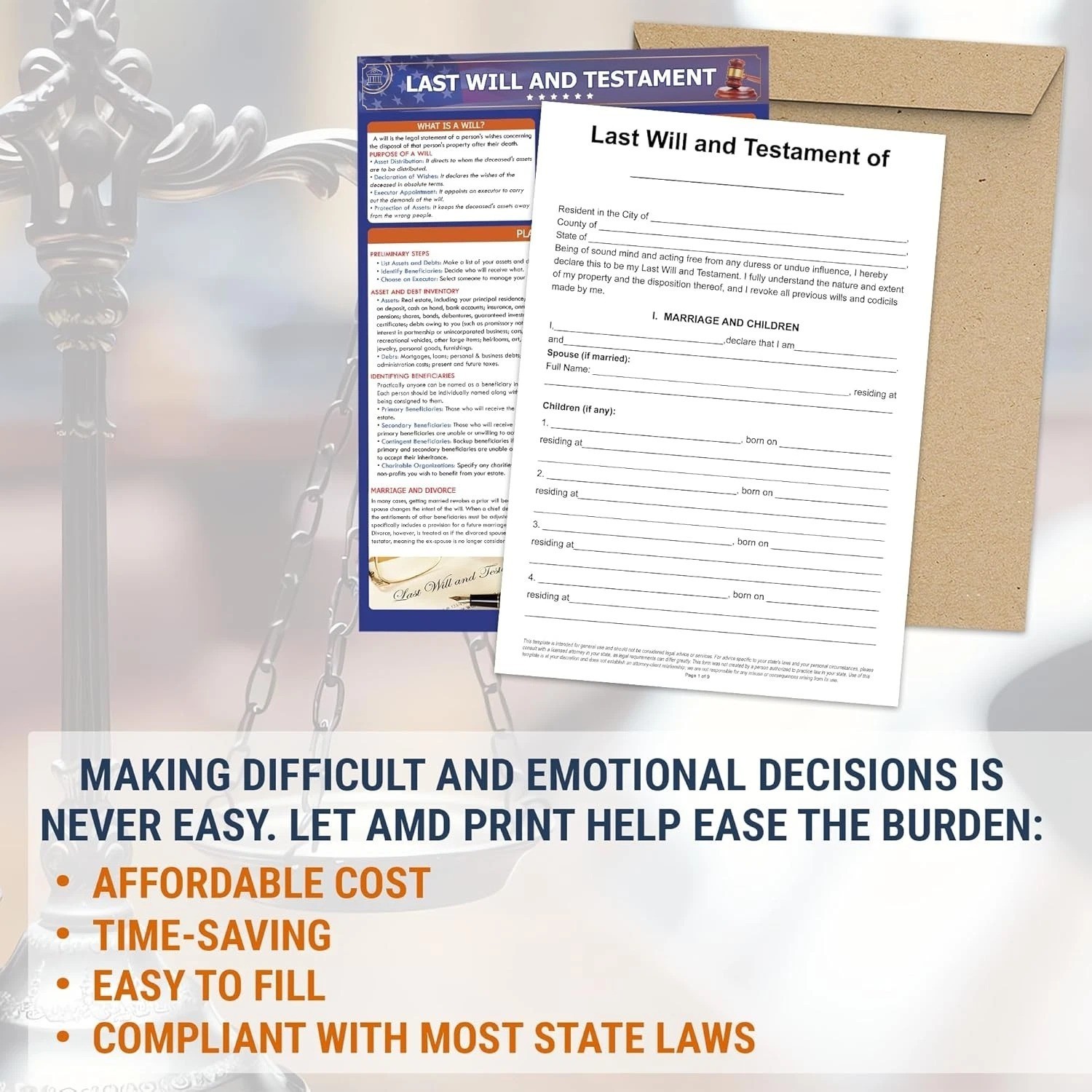 Last Will and Testament Kit 2026 – Legal Will, Trust Forms for Estate Planning,