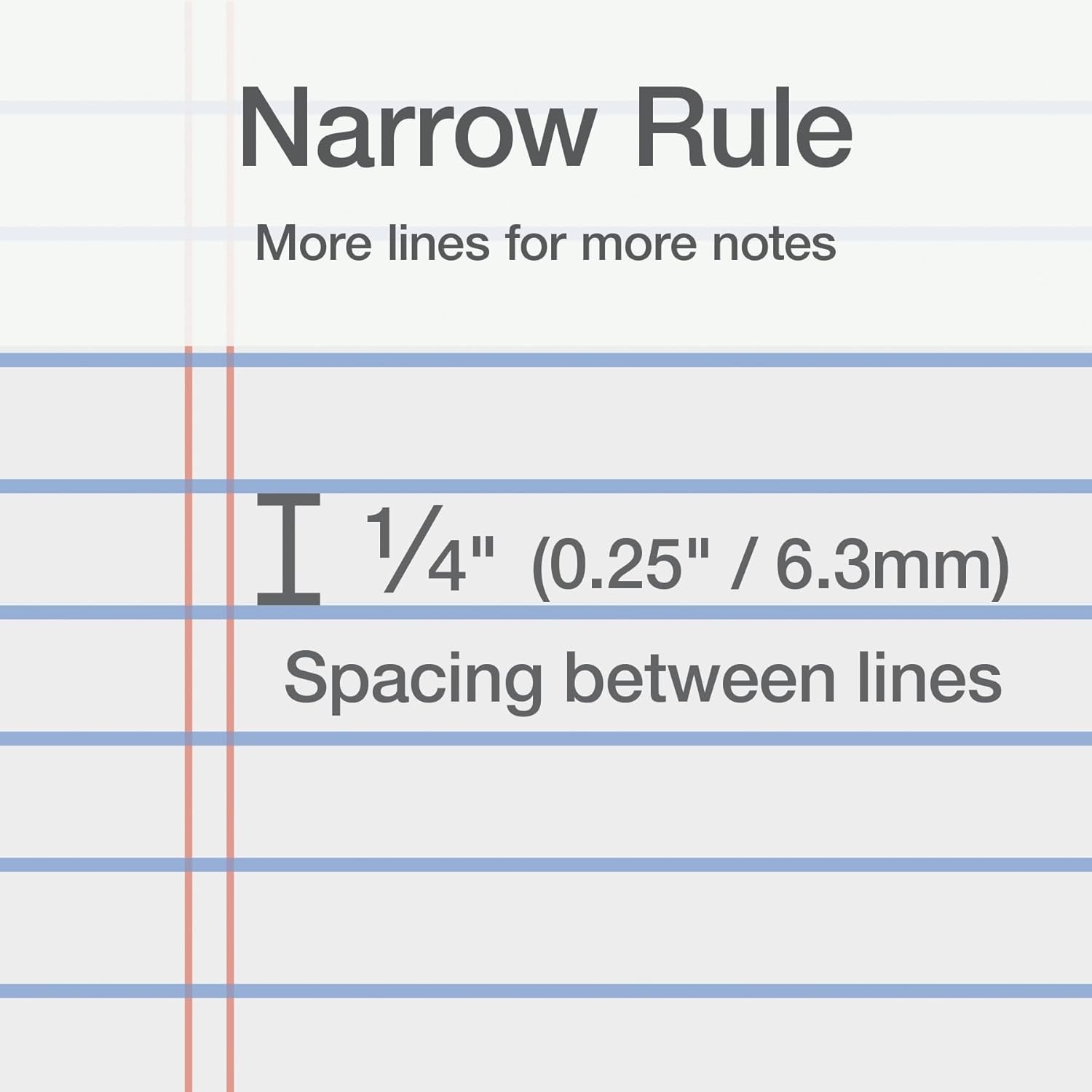 5 x 8 Legal Pads, 12 Pack, Narrow Ruled, White Paper, 50 Sheets Per Writing Pad,