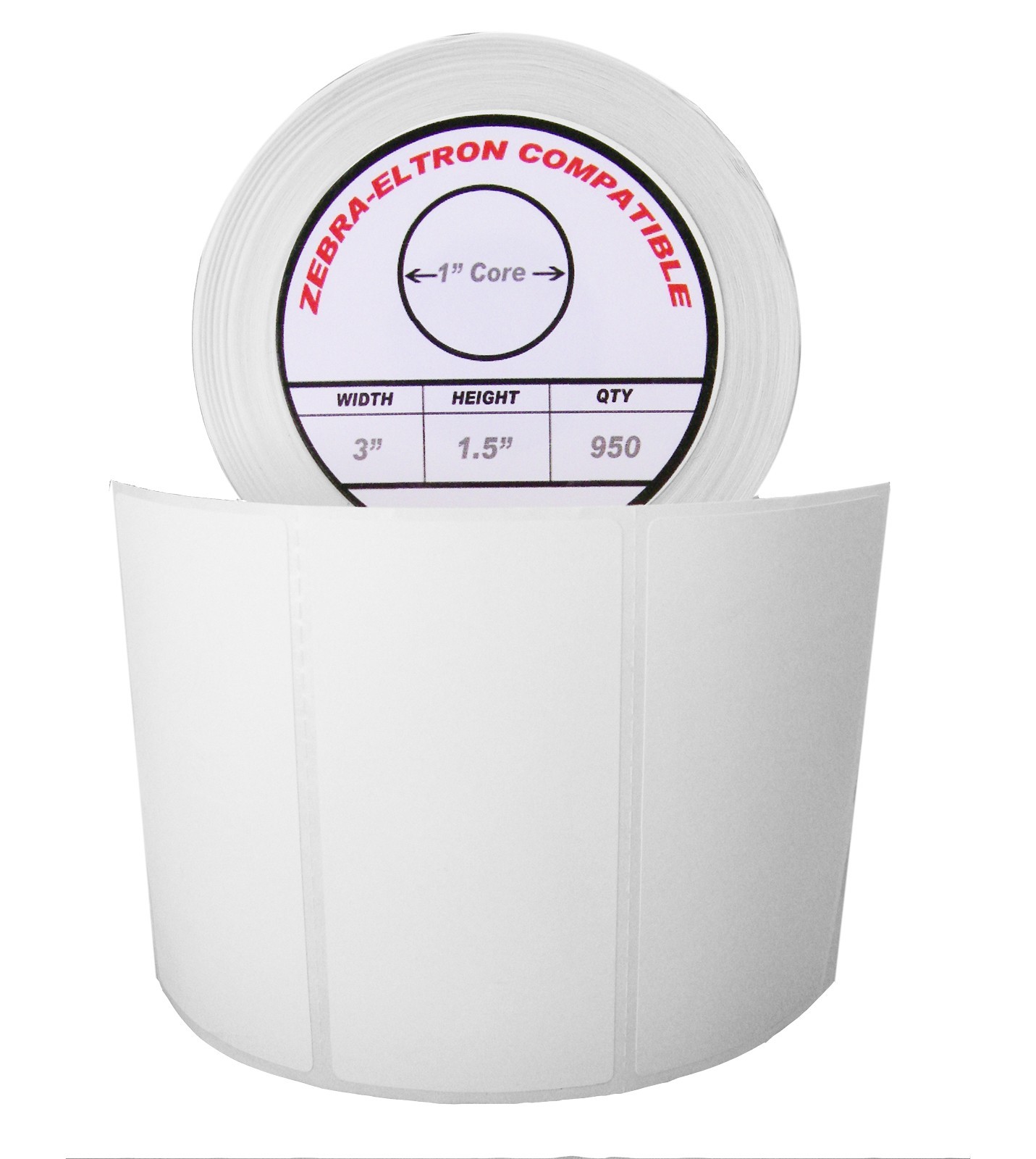 ZEBRA ELTRON 3×1.5 (3″ x 1 1/2″) Direct Thermal Labels – (50) Rolls of 950