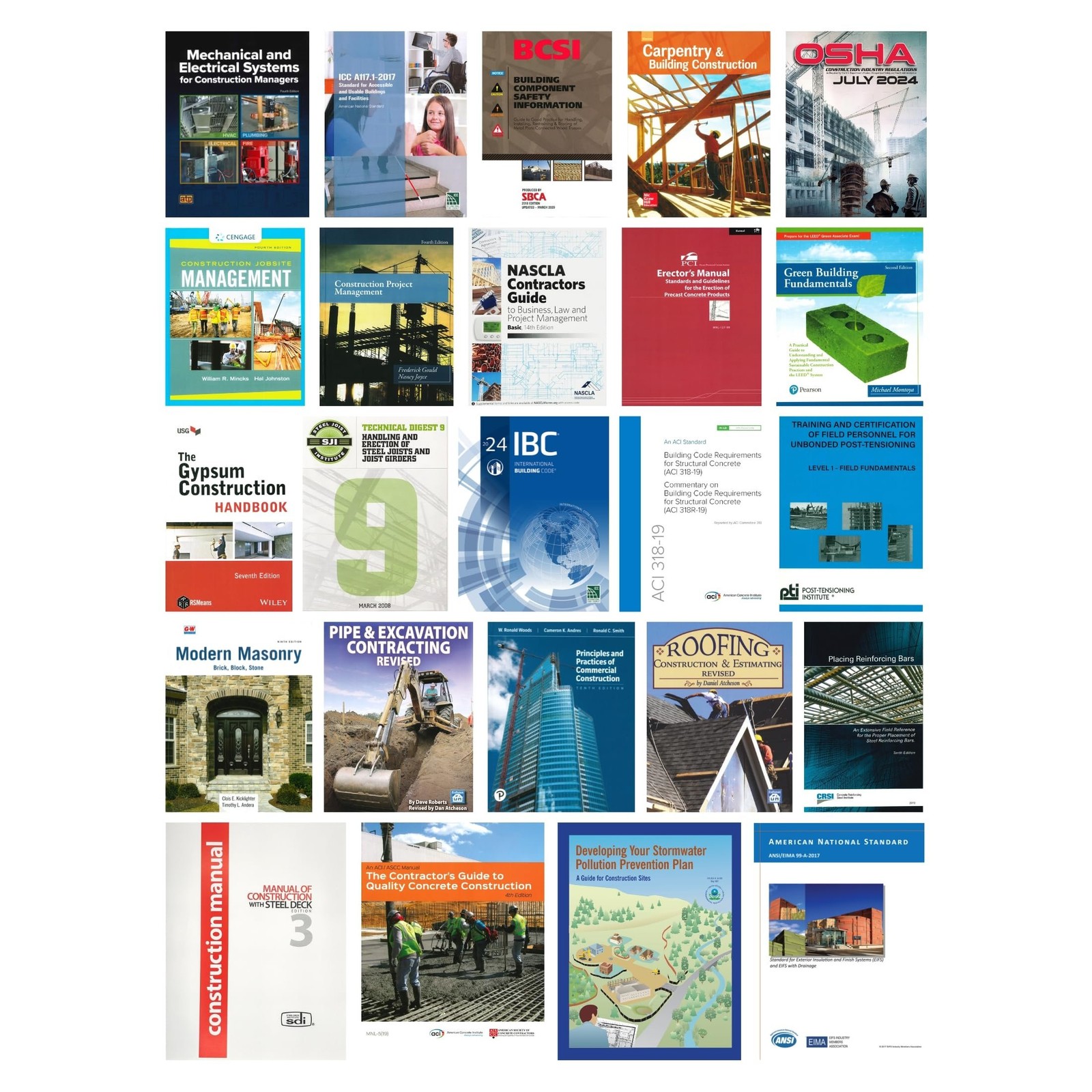 Highlighted Tabbed Book Set NASCLA Accredited Exam Commercial General Building