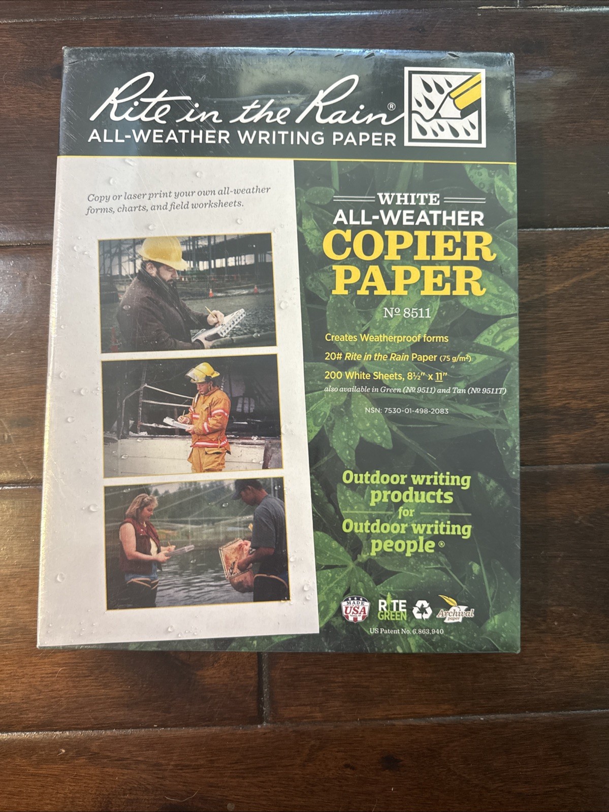 Rite in the Rain: All-Weather Copier Paper Letter size 8½ x 11, 200 Sheets, 8511
