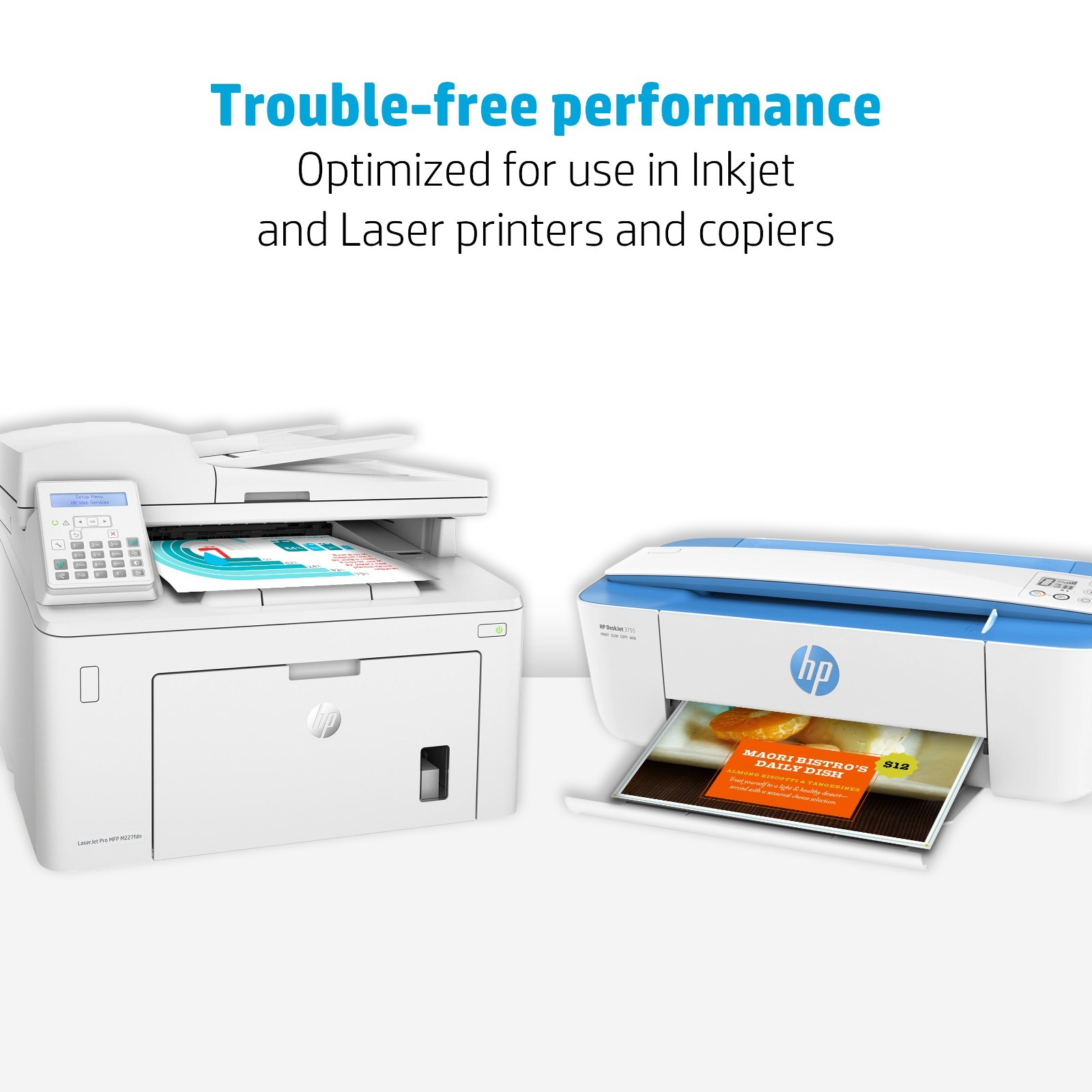 HP Premium Printer Paper 28lb 8.5×11 White 2500 Sheets (5 Ream)