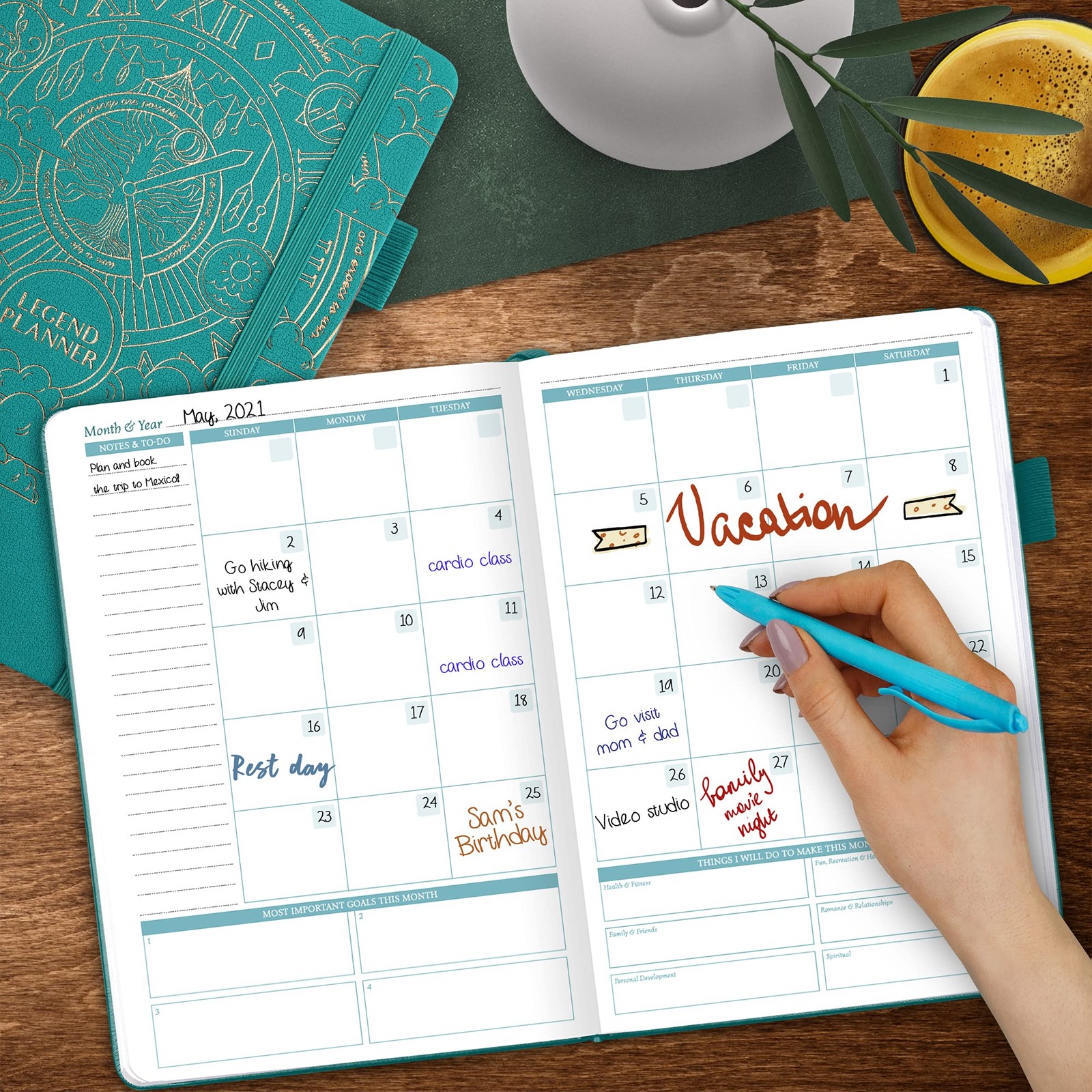 Legend Weekly Colorful Planner 2nd Edition – Undated Life & Work Agenda Journ…