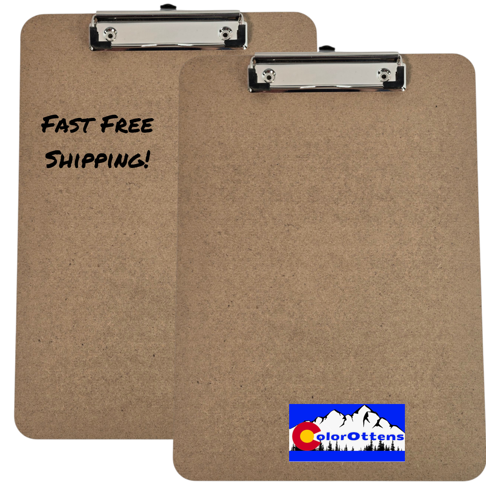 2 Pack Recycled Wood Clipboard A4 Letter Size Low Profile Clip 9″ x 12½”