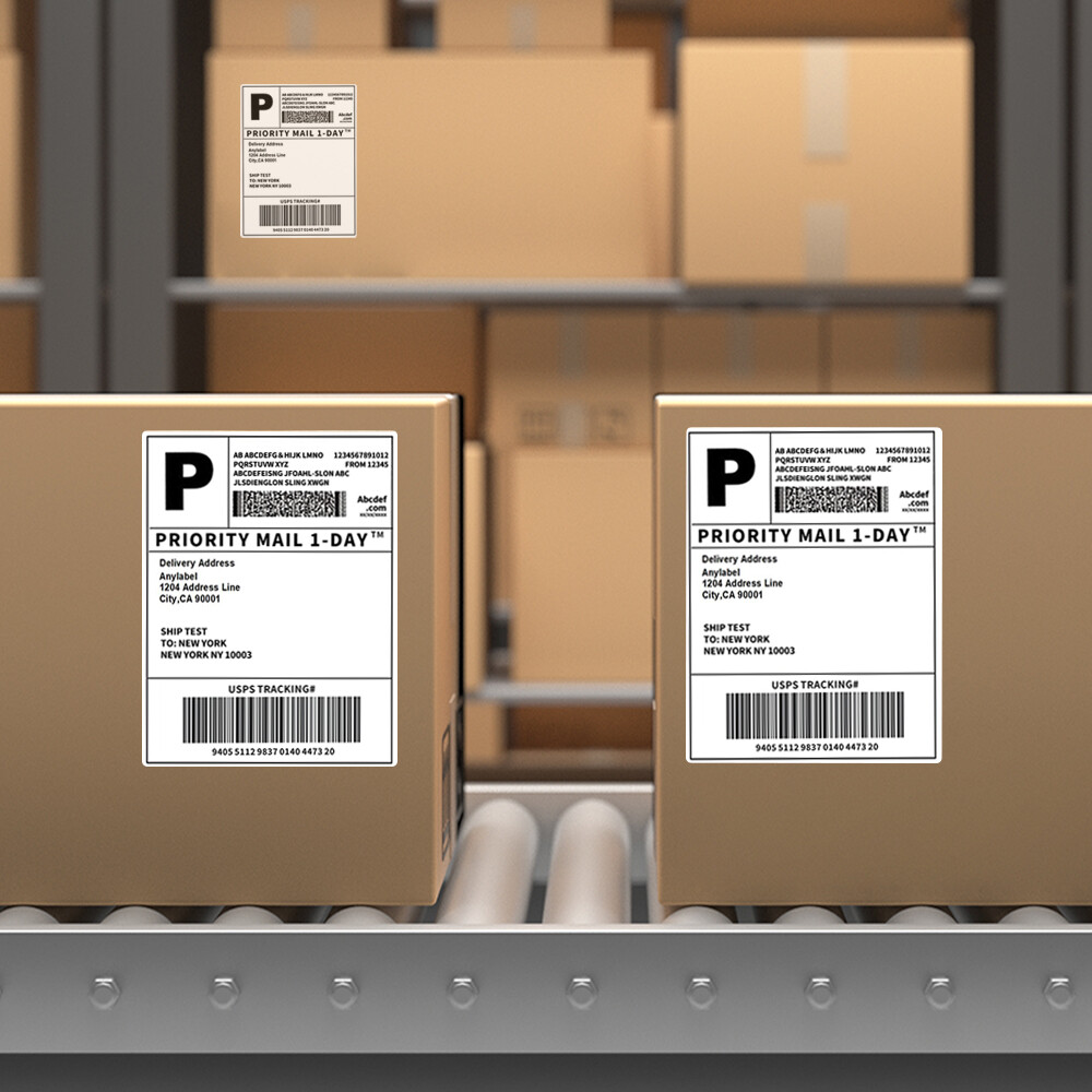 4×6 Fanfold Direct Thermal Shipping Labels for Zebra & Rollo Printers