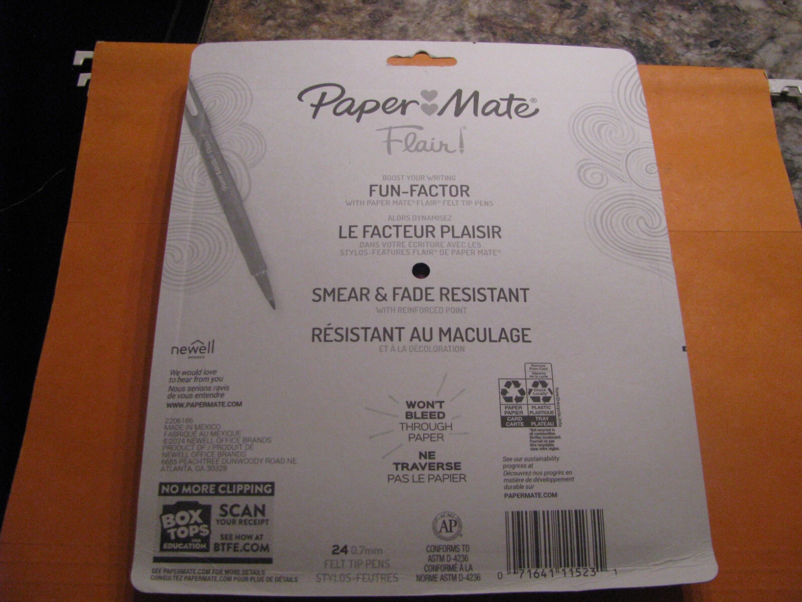 Brand New – Paper Mate Flair Felt Tip Pens, Medium Point, 24 Assorted Colors