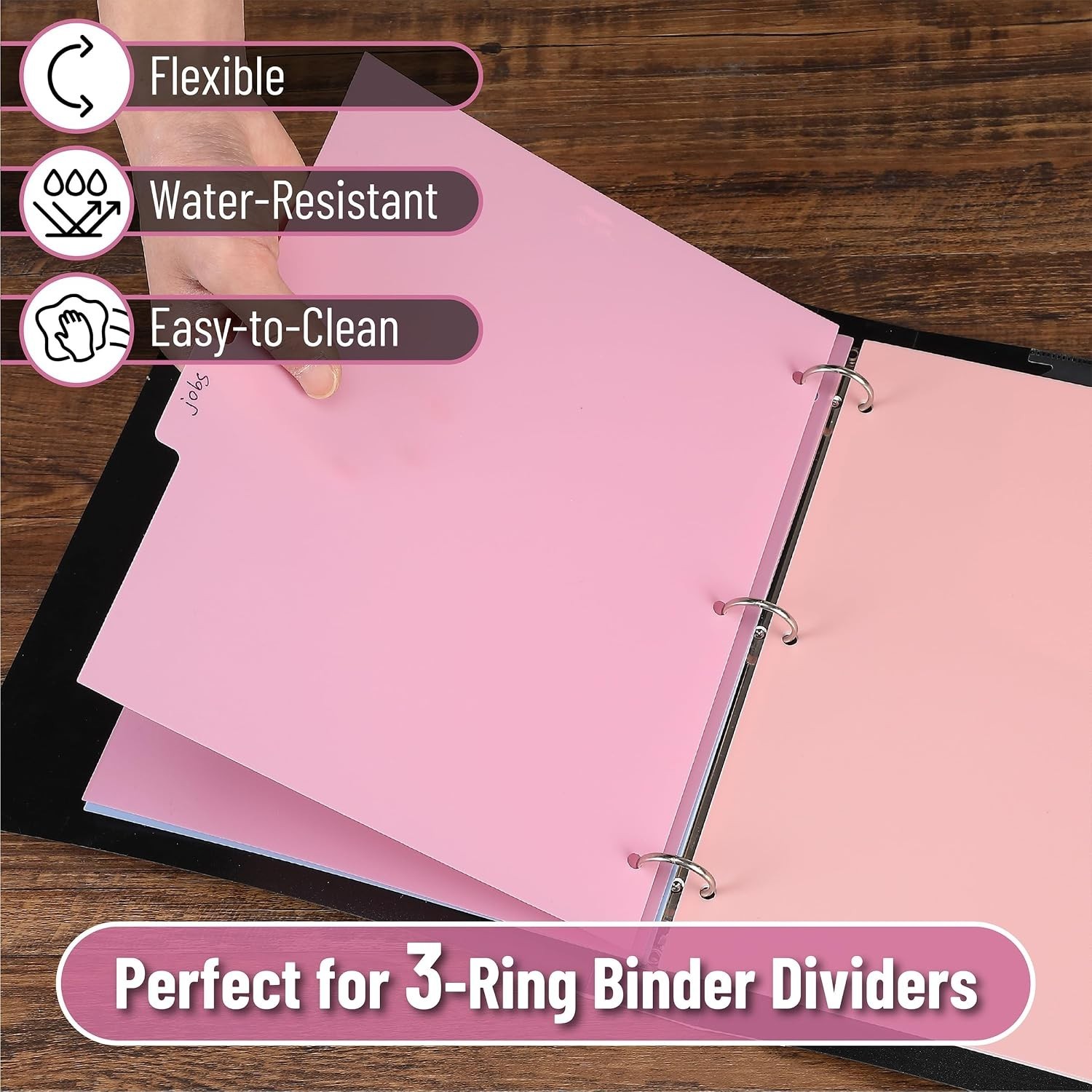 Plastic Binder Dividers – 12 Pack with Tabs for Organized Filing