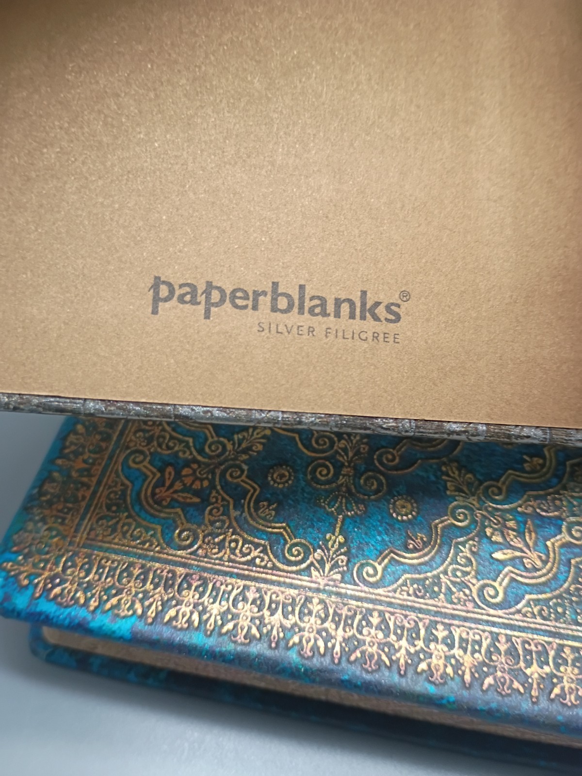 Paperblanks Silver Filigree, Blue Equinoxe Journals Diaries 7″x4″ Magnetic Clasp