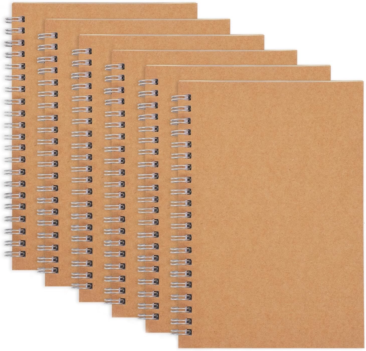 EOOUT 6 Pack Spiral Notebook College Ruled Notebook 100 Pages/ 50 Sheets