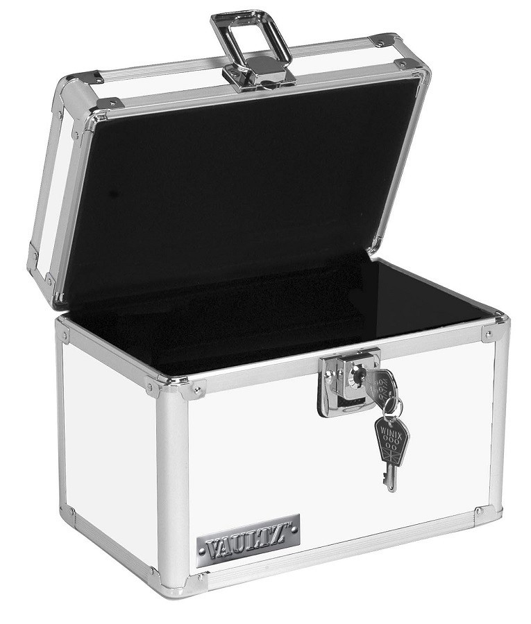 Vaultz Locking 3×5 Index Card File Box – White (discontinued)