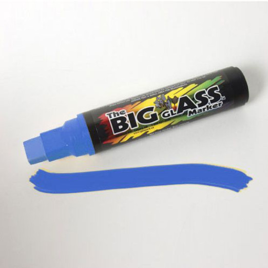 The Big Glass Marker Washable Blue Writer – Automotive Car Paint Pen 1 Count