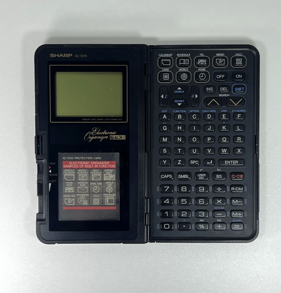 Vintage 90’s Sharp 64KB IQ-7200 Electronic Organizer New Batteries Clean Tested