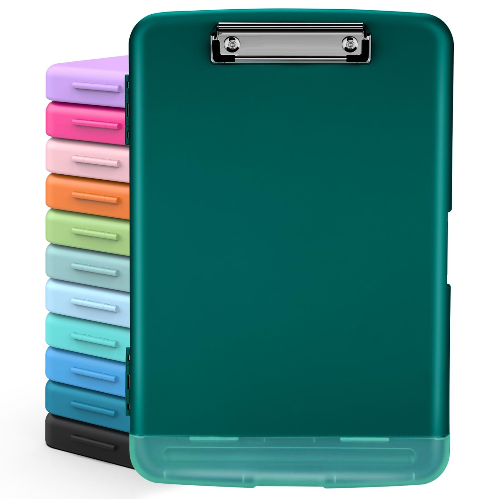 Sooez Clipboards with Storage, High Capacity Clip Boards 8.5×11 Dark Green