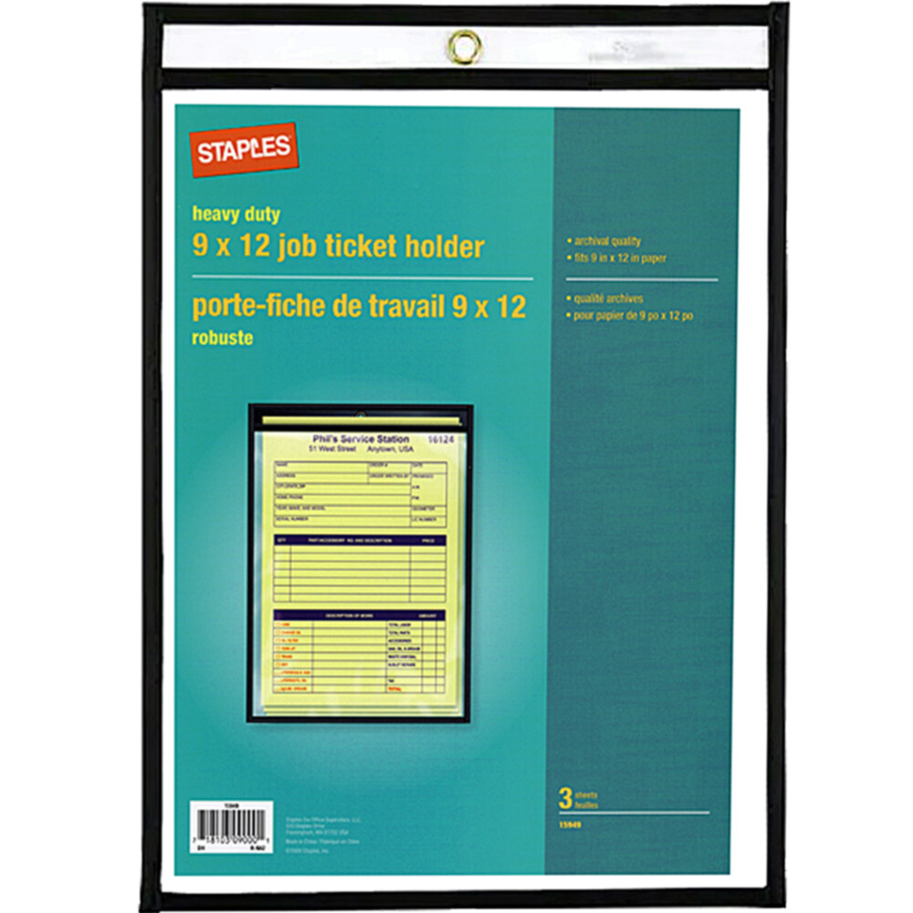Heavy Duty 9×12 Job Ticket Holder 3 Per Pack l 3 Pack Bundle