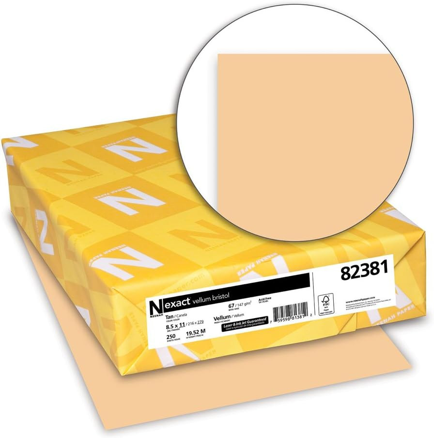 Exact Vellum Bristol, 8.5″ X 11″, 67 Lb/147 GSM, Tan, 250 Sheets (82381)