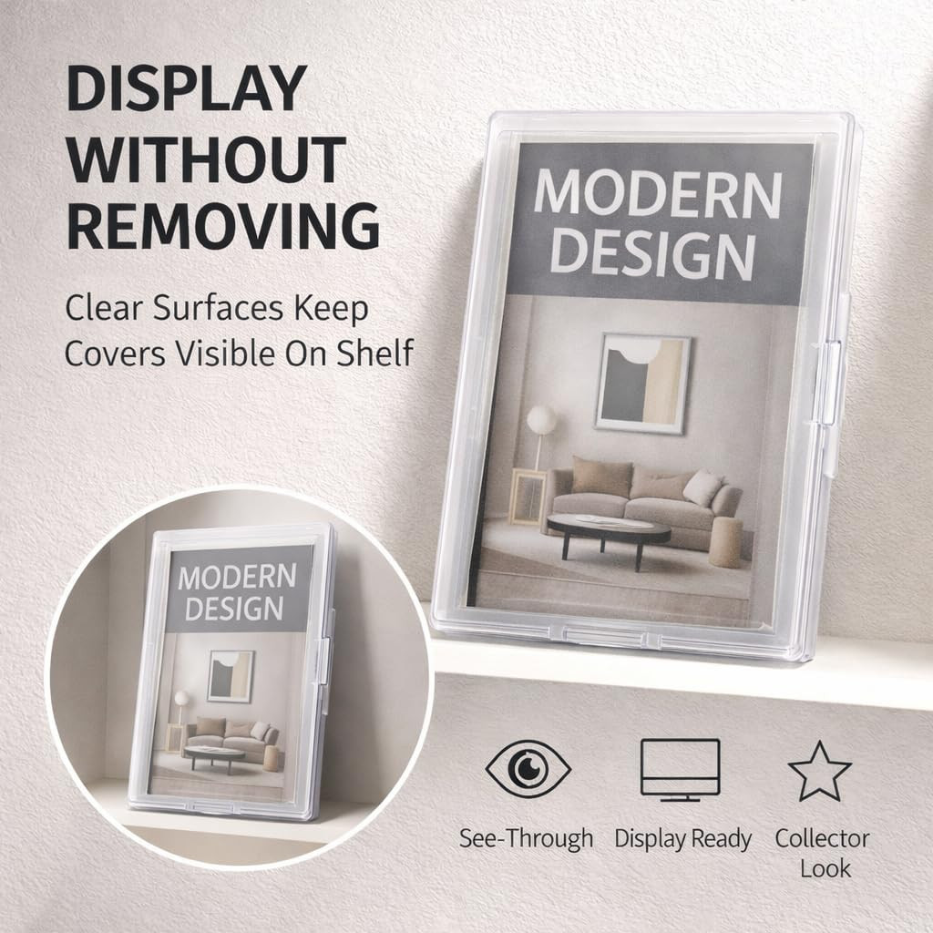 ® 6PCS Magazine Protectors for Collectors: Stackable Acid-Free Hard Storage Hold
