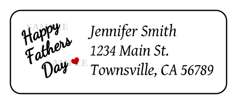 30 Fathers Day personalized return address labels stickers tags