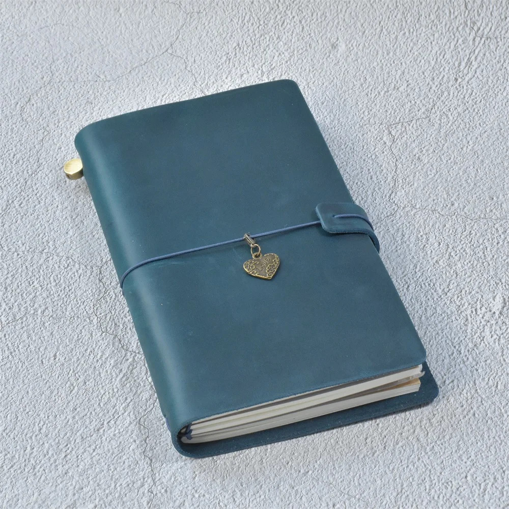100% Genuine Leather Journal Refillable Travel Notebook Retro DIY Handmade Diary