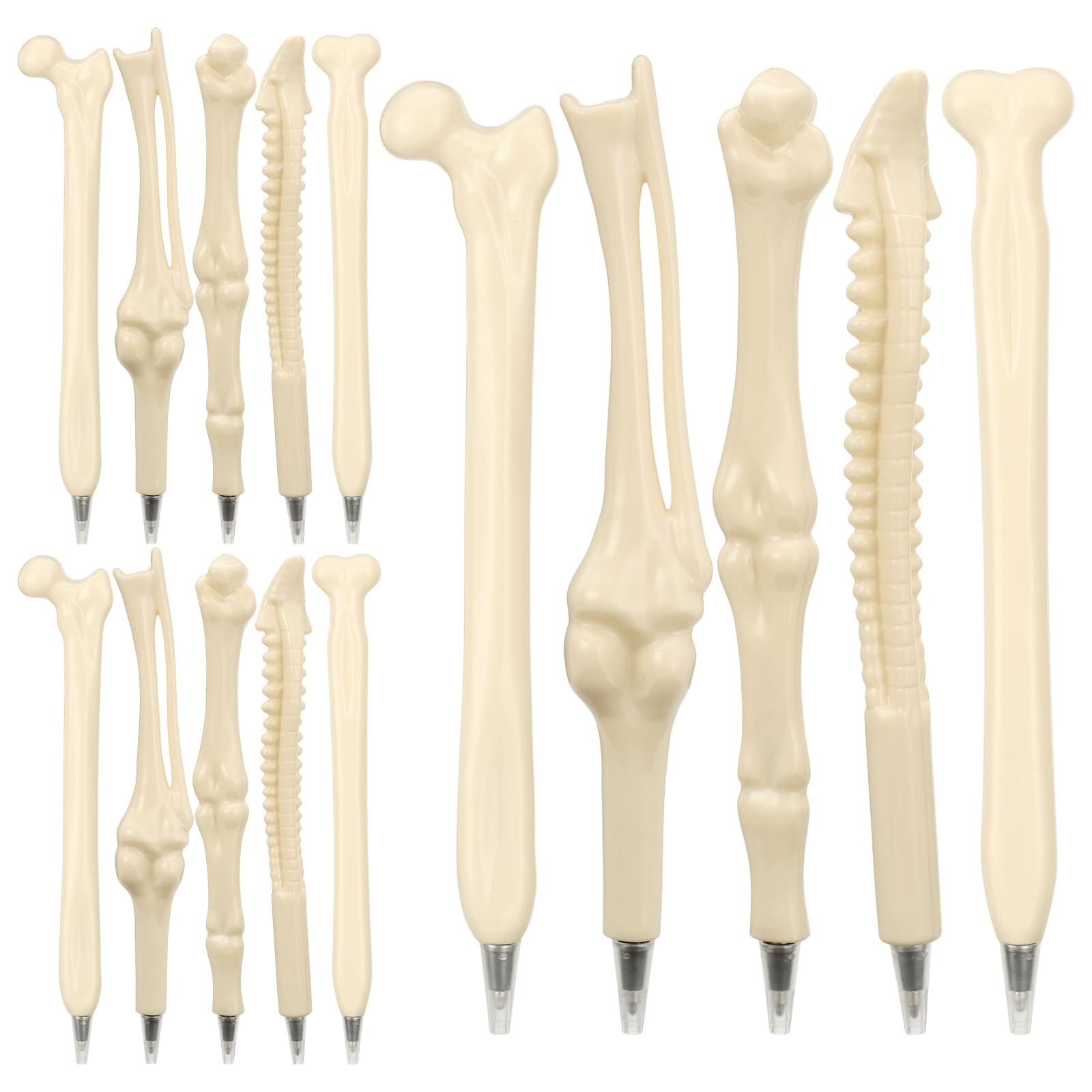 WATMTIN 15 Pcs Bone Ballpoint Pen, Novelty 0.5mm 1 Count (Pack of 15), Blue