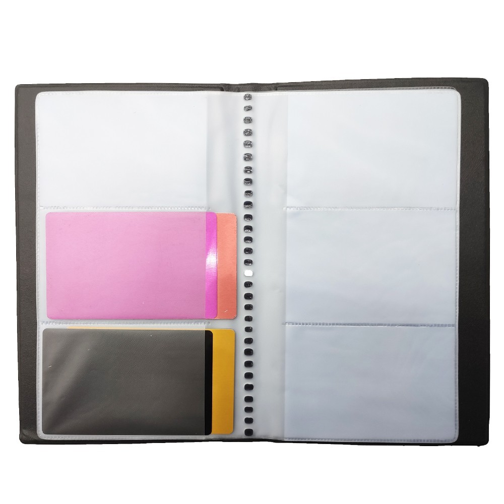 Hardcover Business Card Holder 120 Capacity Office Desk Organizer for Business